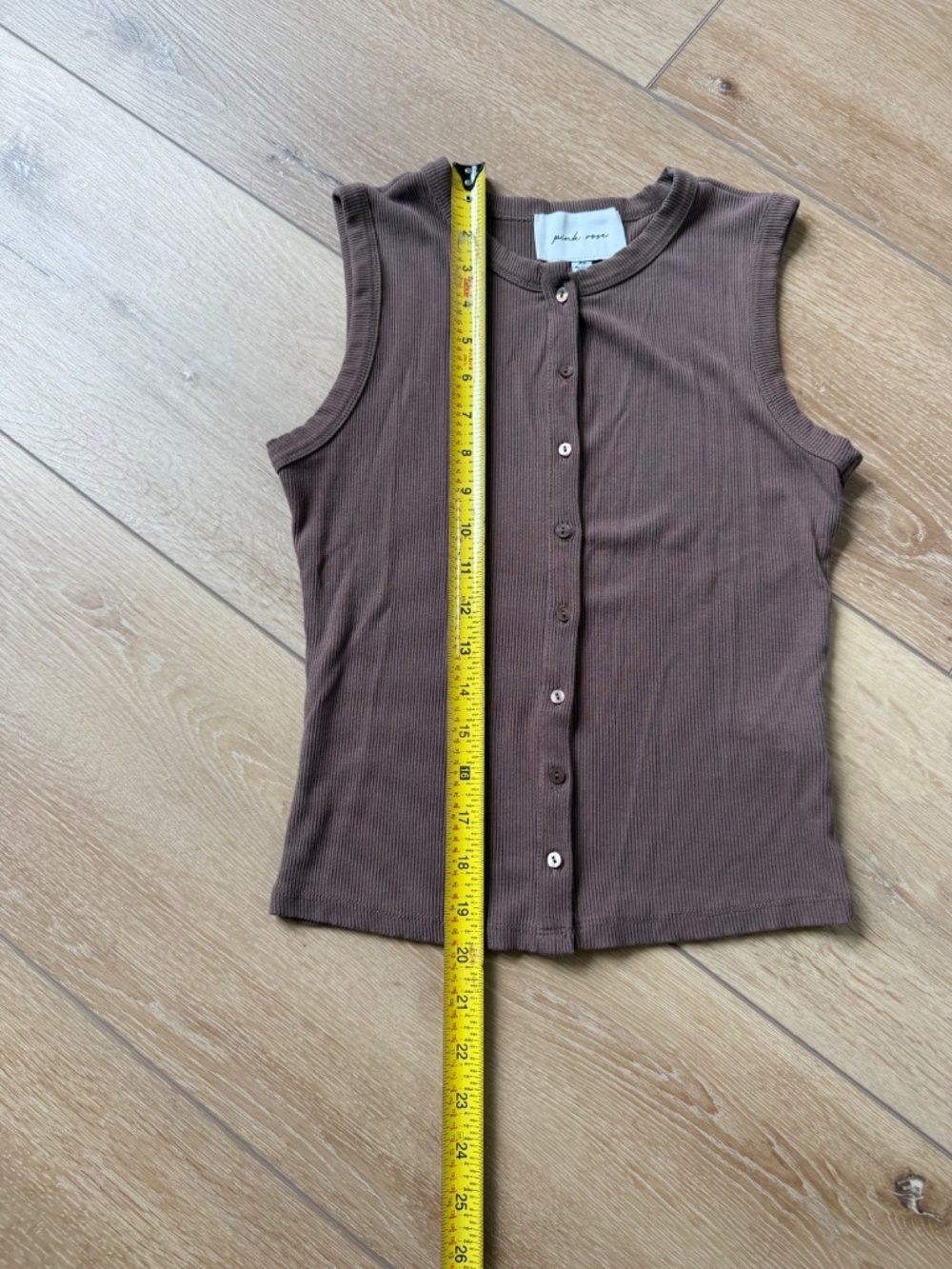 Pink Rose Button Front Tank - Picture 9 of 9